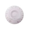 White Gibson Style Knob Embossed Gold Numbering