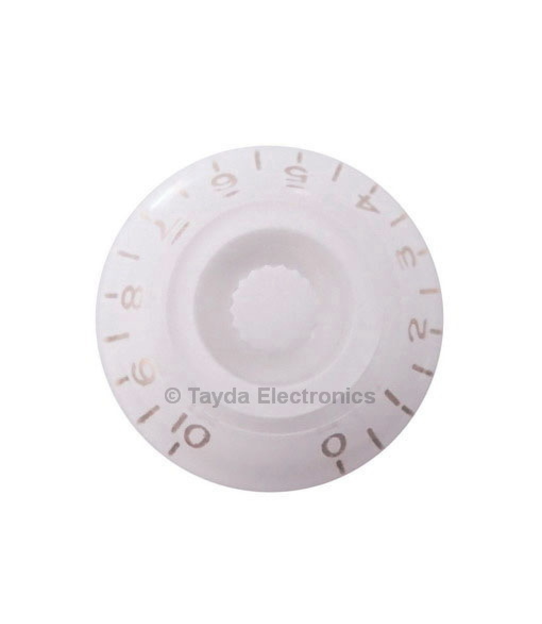 White Gibson Style Knob Embossed Gold Numbering