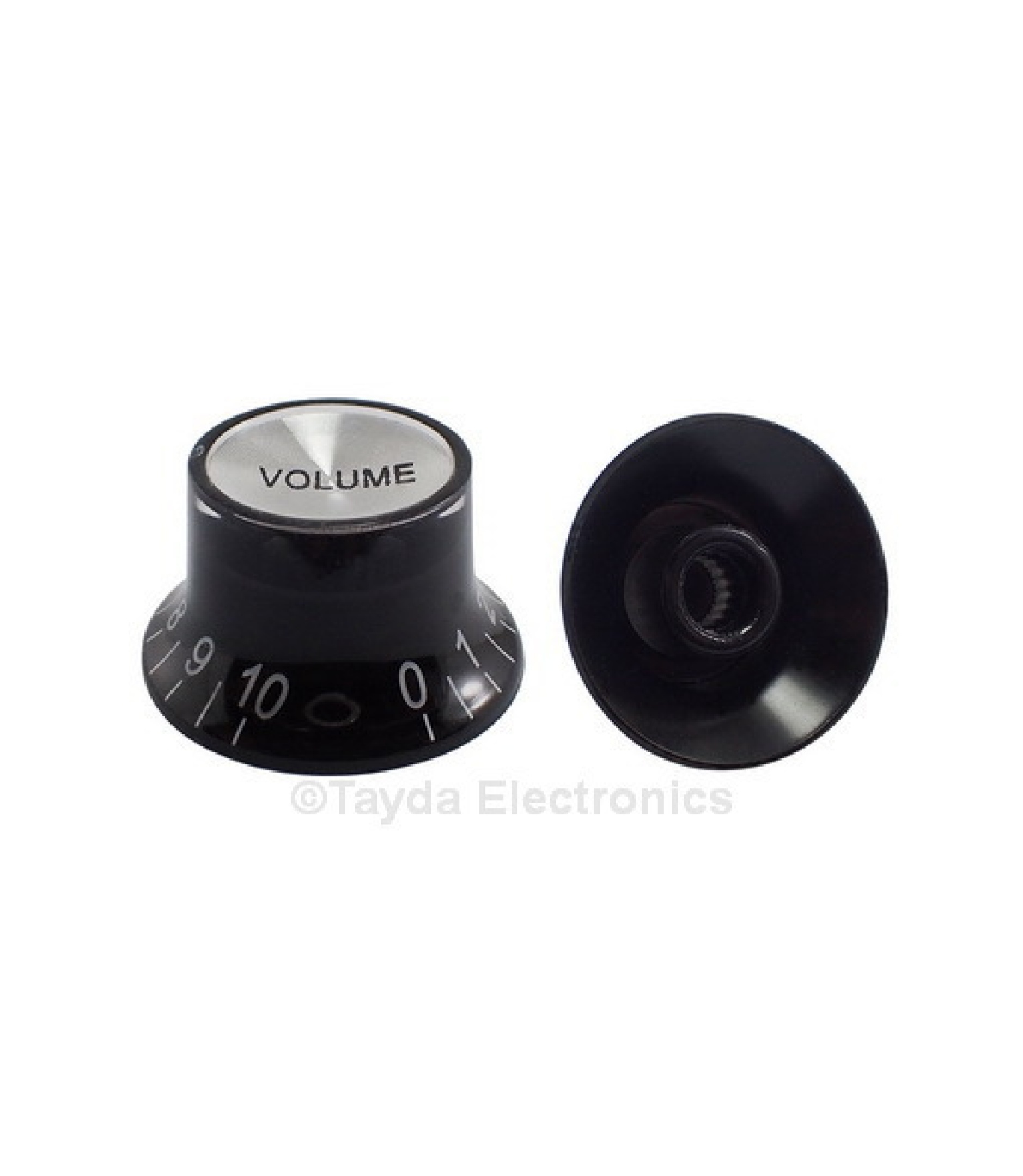Black Gibson SG Style Knob with Volume Label