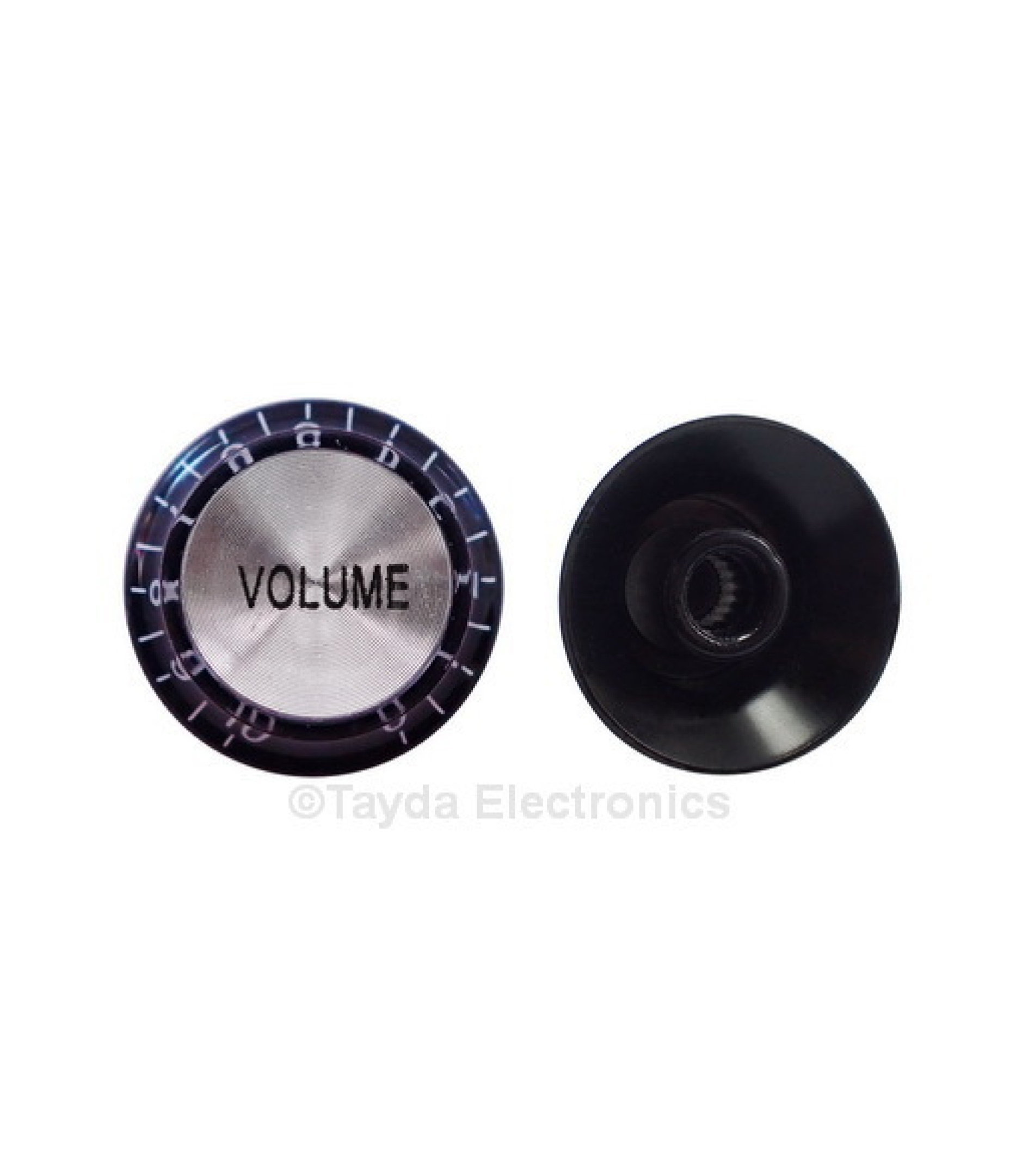 Black Gibson SG Style Knob with Volume Label