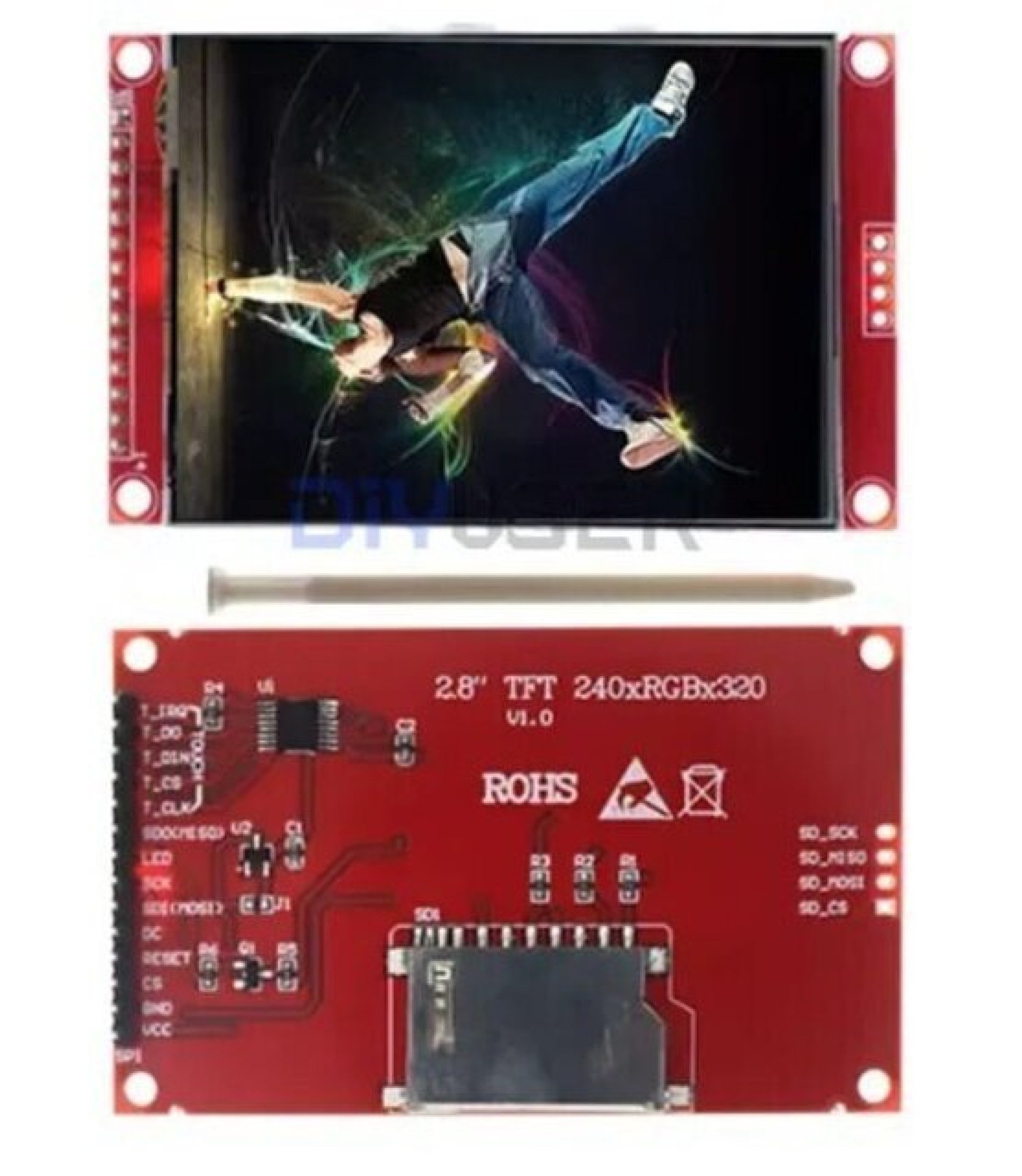 28mm.jpg 2.8 inch SPI display screen TFT with touch ILI9341