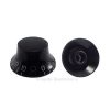 Black Gibson Style Knob Embossed White Numbering