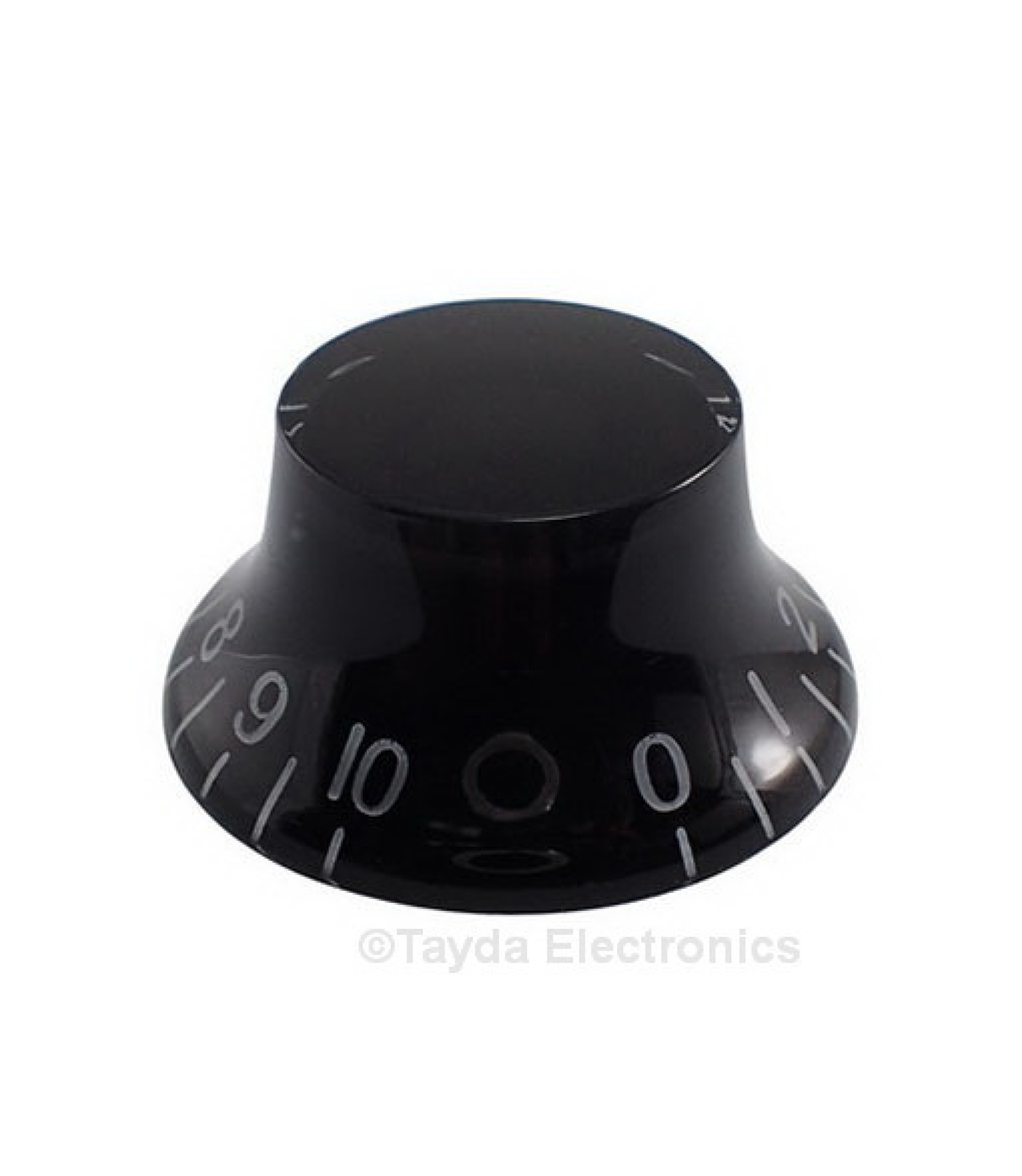 Black Gibson Style Knob Embossed White Numbering