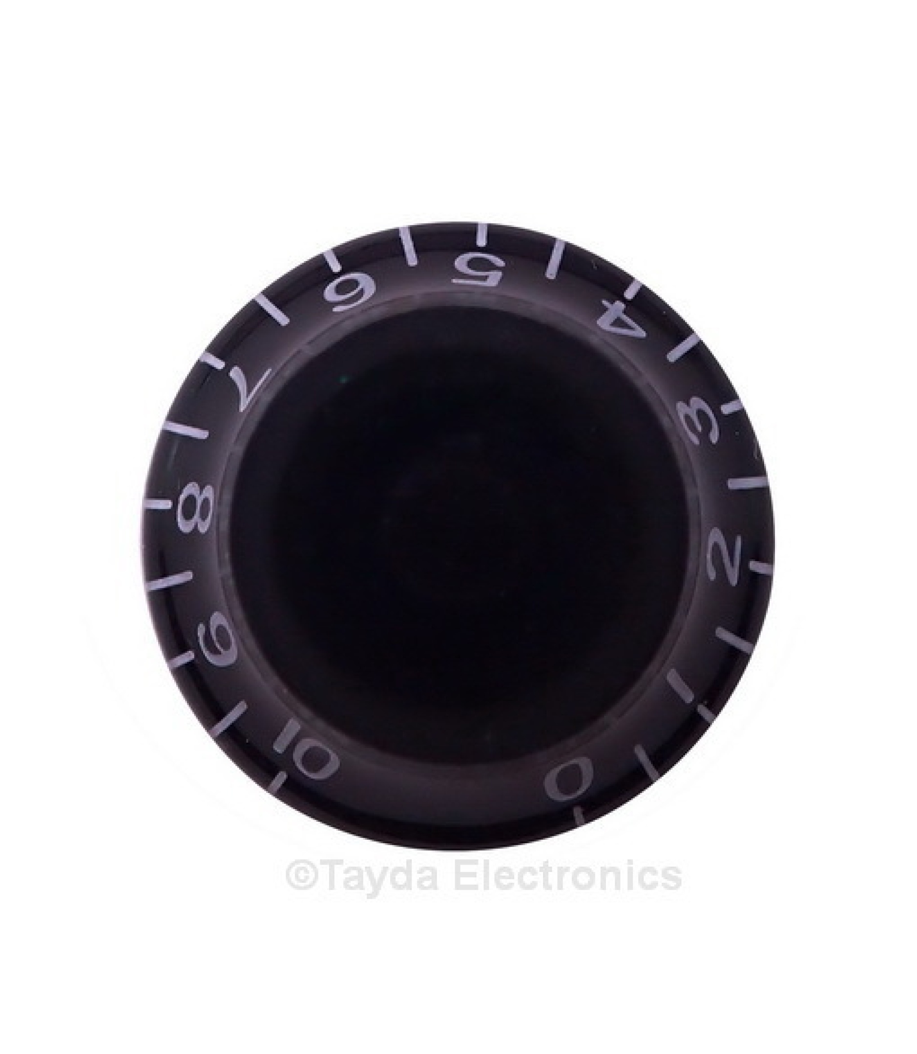 Black Gibson Style Knob Embossed White Numbering