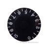 Black Gibson Style Speed Knob Embossed White Numbering