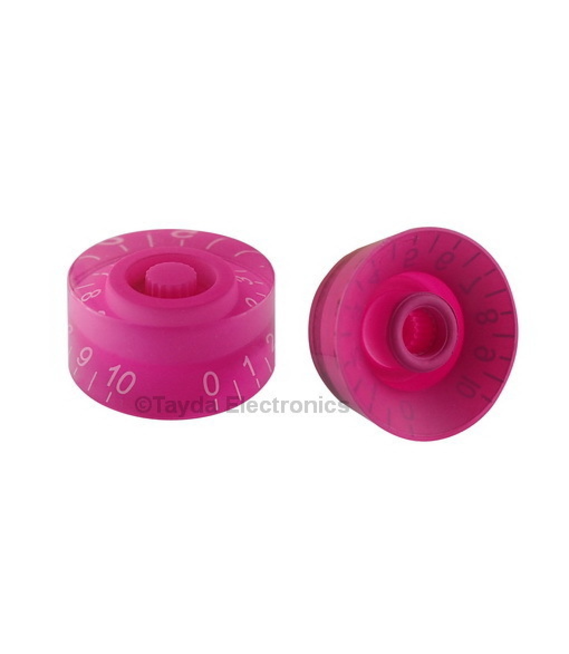 Pink Gibson Style Speed Knob Embossed White Numbering