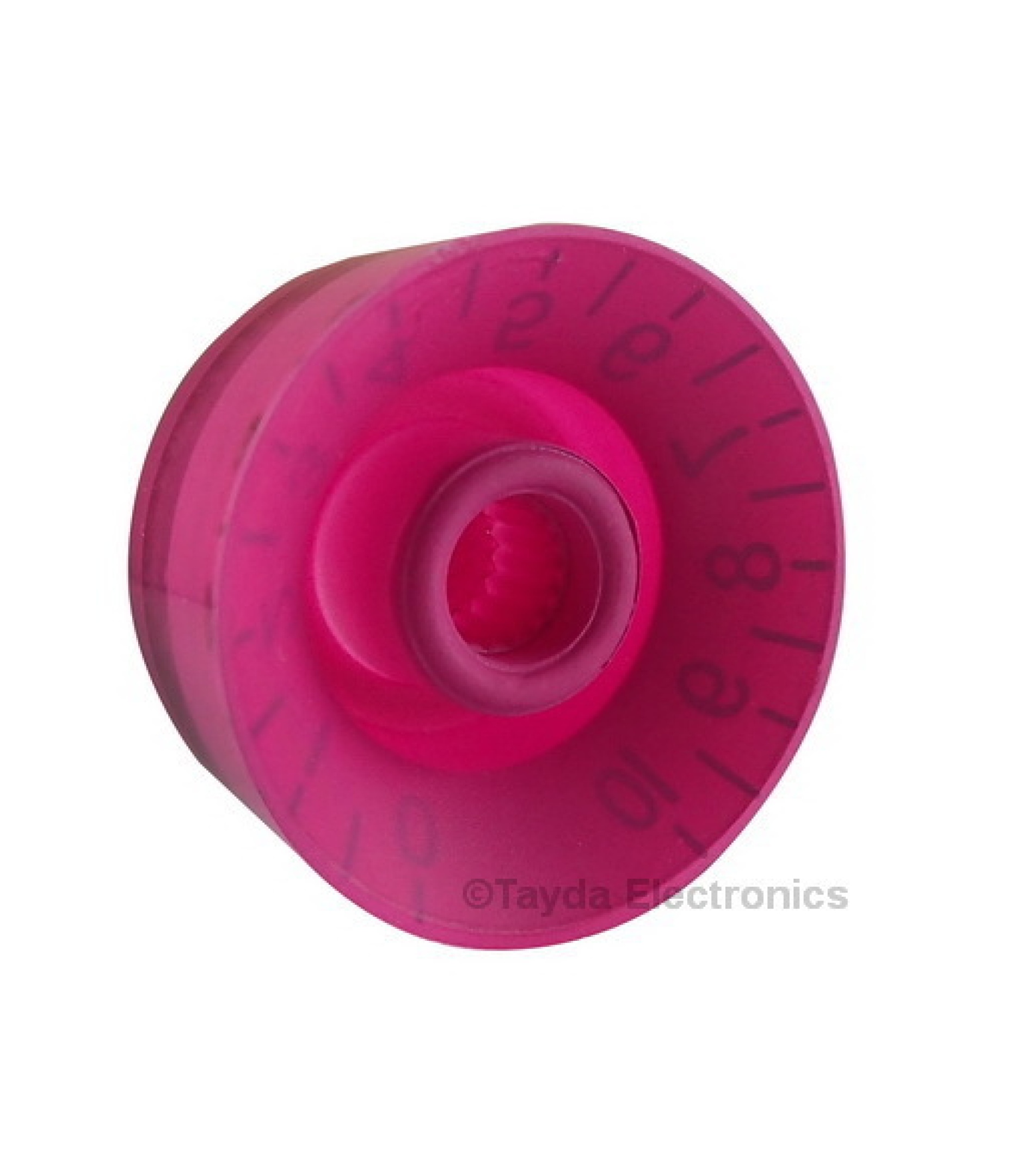 Pink Gibson Style Speed Knob Embossed White Numbering
