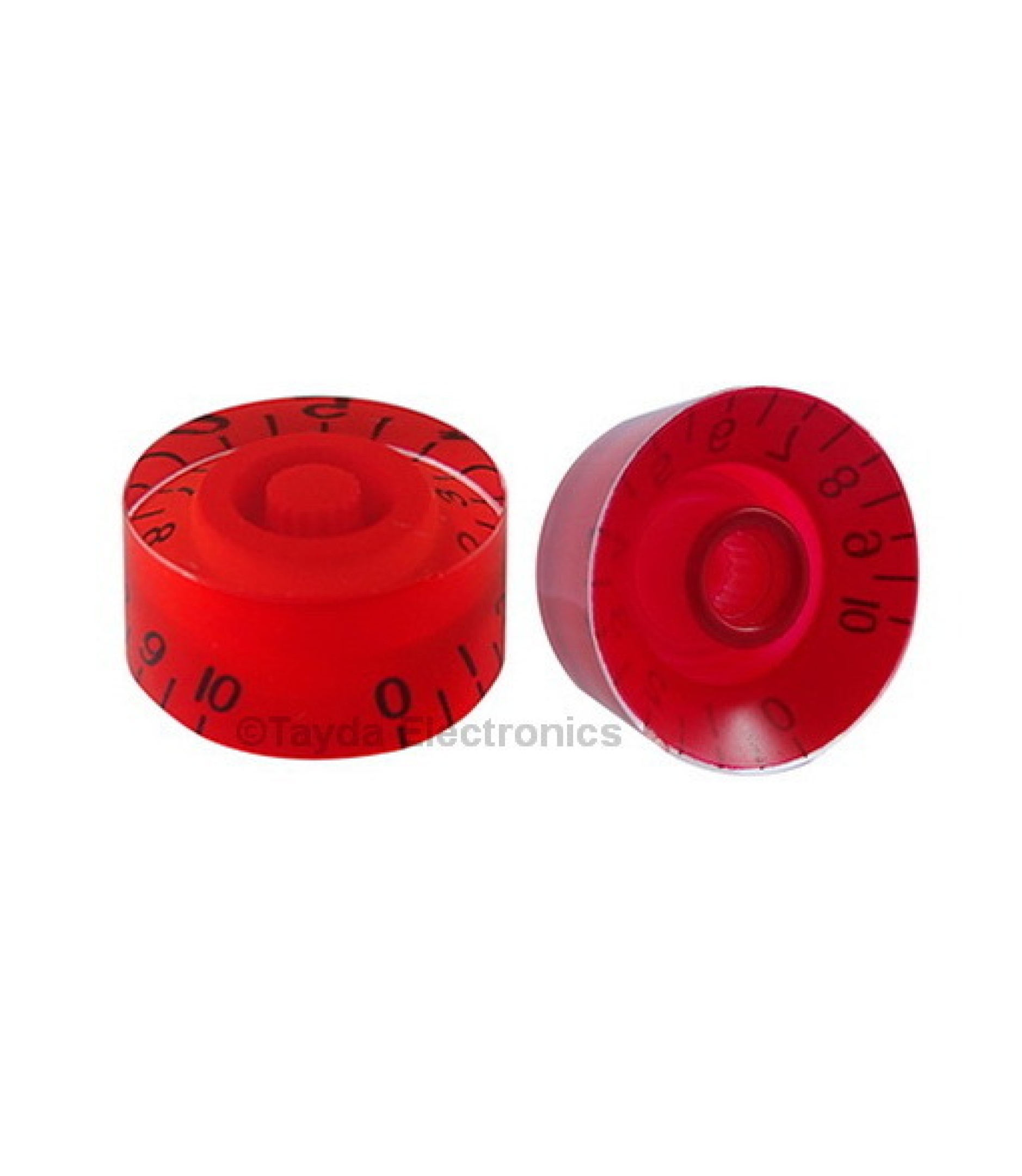 Red Gibson Style Speed Knob Embossed Black Numbering