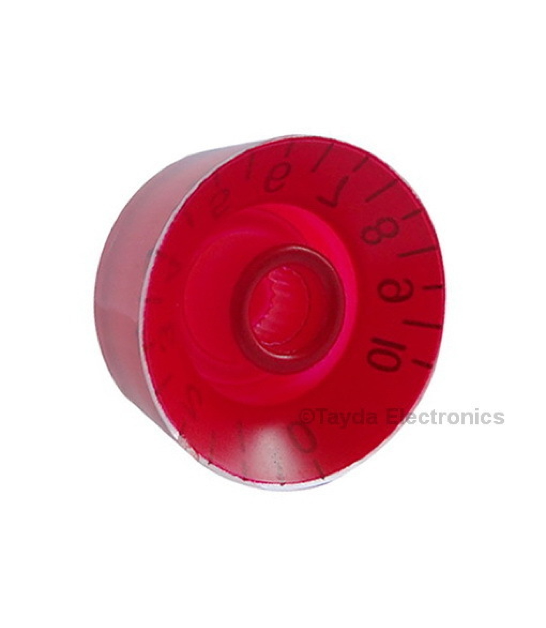 Red Gibson Style Speed Knob Embossed Black Numbering