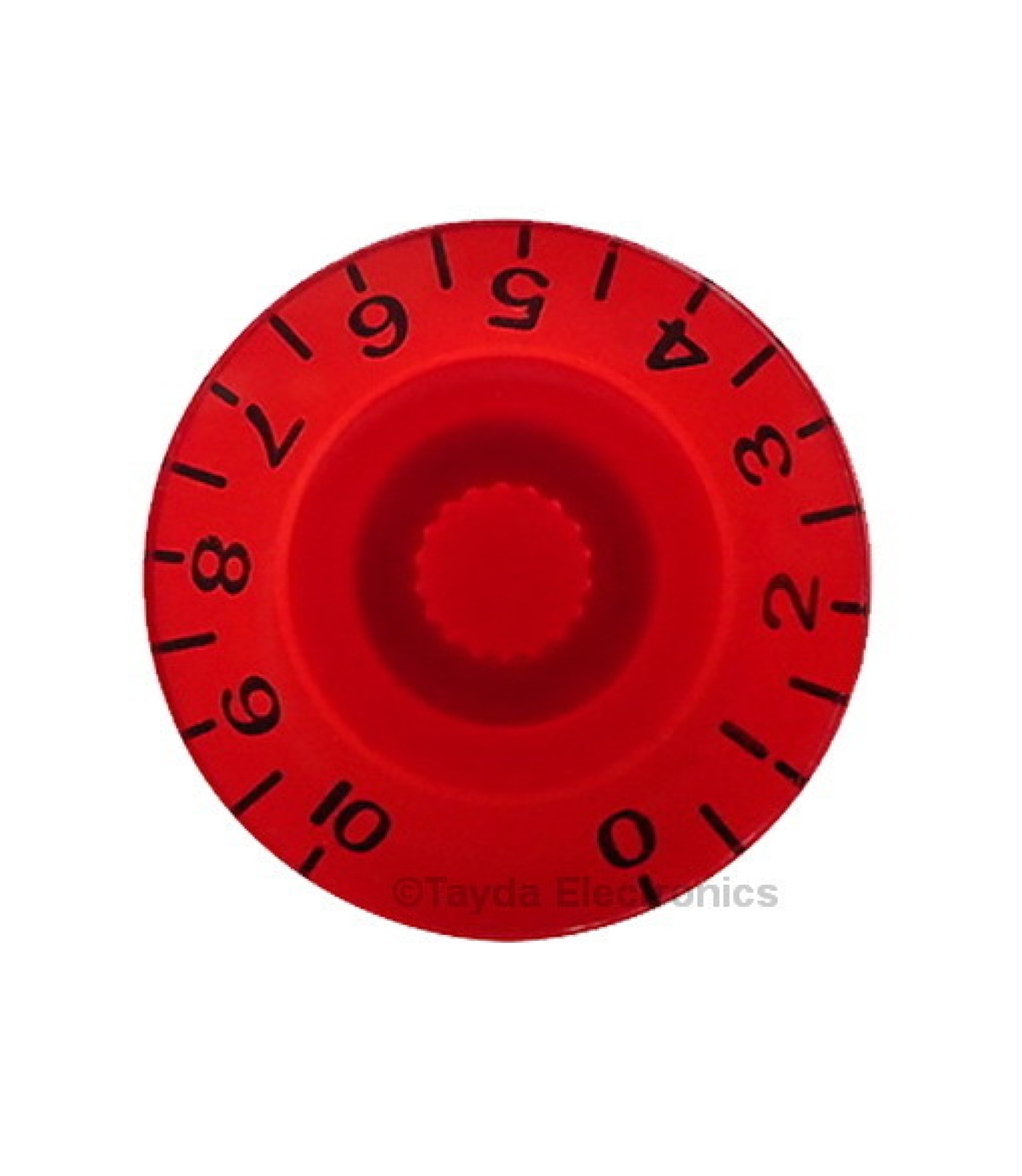 Red Gibson Style Speed Knob Embossed Black Numbering