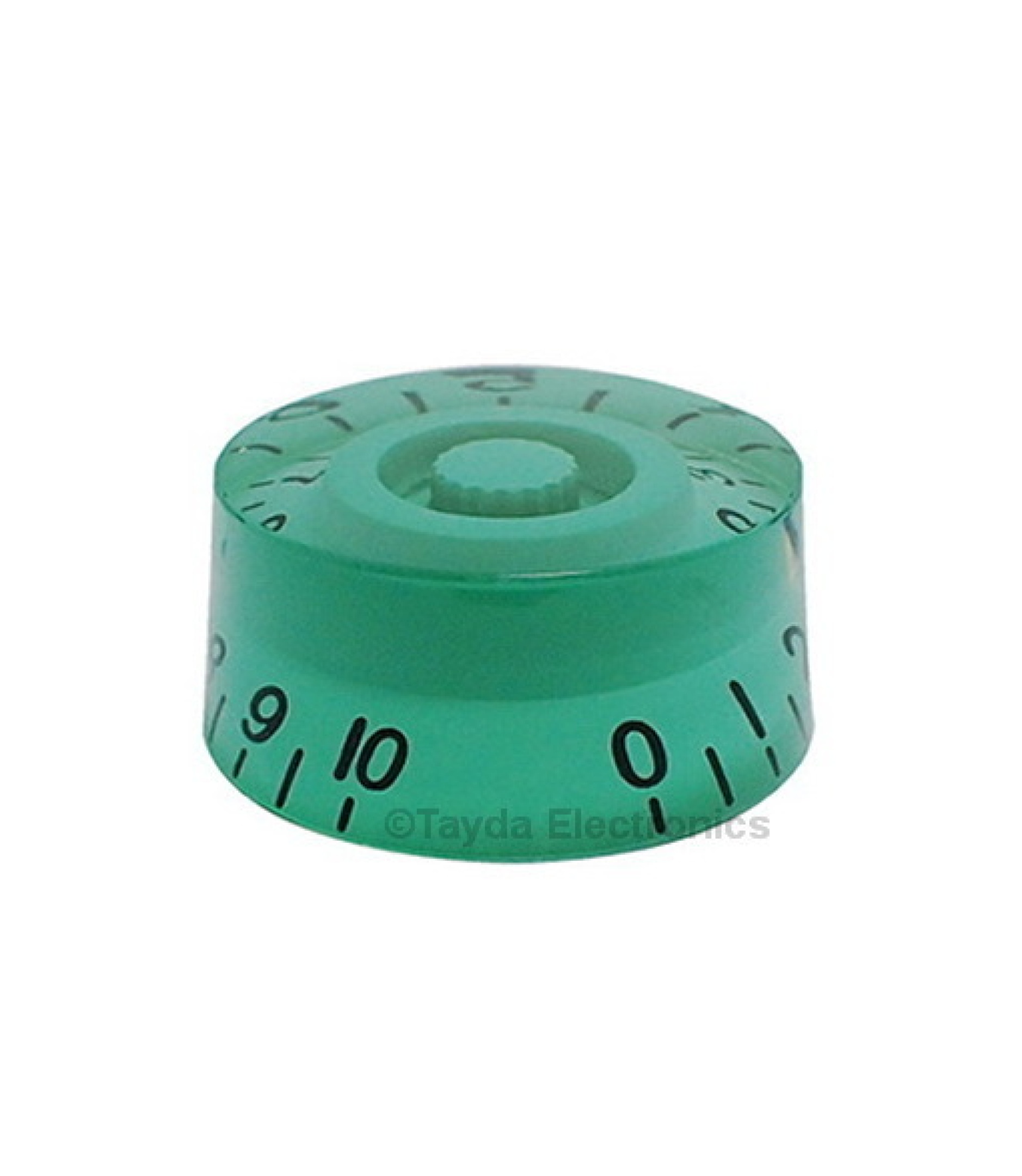 Green Gibson Style Speed Knob Embossed Black Numbering