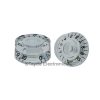 Clear Gibson Style Speed Knob Embossed Black Numbering