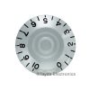 Clear Gibson Style Speed Knob Embossed Black Numbering