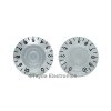 Clear Gibson Style Speed Knob Embossed Black Numbering