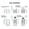 Stainless Steel 2D Fastening Thread Insert SET 60PCS