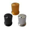 3010.jpg Black Knurled Aluminum knob 17x20mm Shaft Hole 6mm