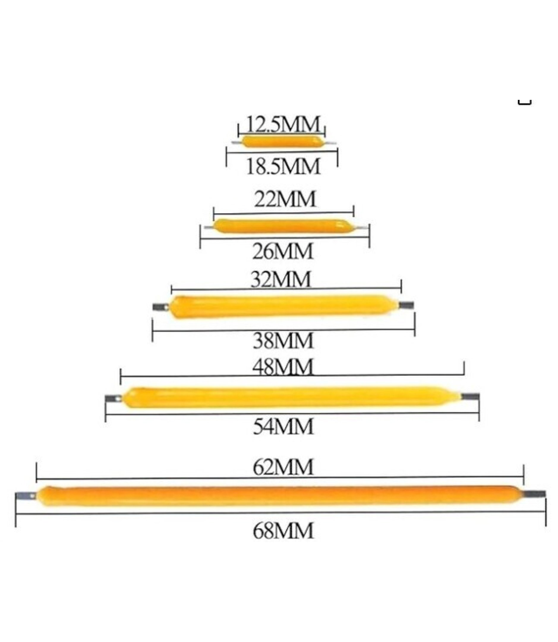1 PCS White 3V 38mm LED Filament Multicolor COB EDISON Bulb