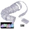 3333.jpg 5M Silver Ribbon Decoration Christmas Multi color LED Lights IP65