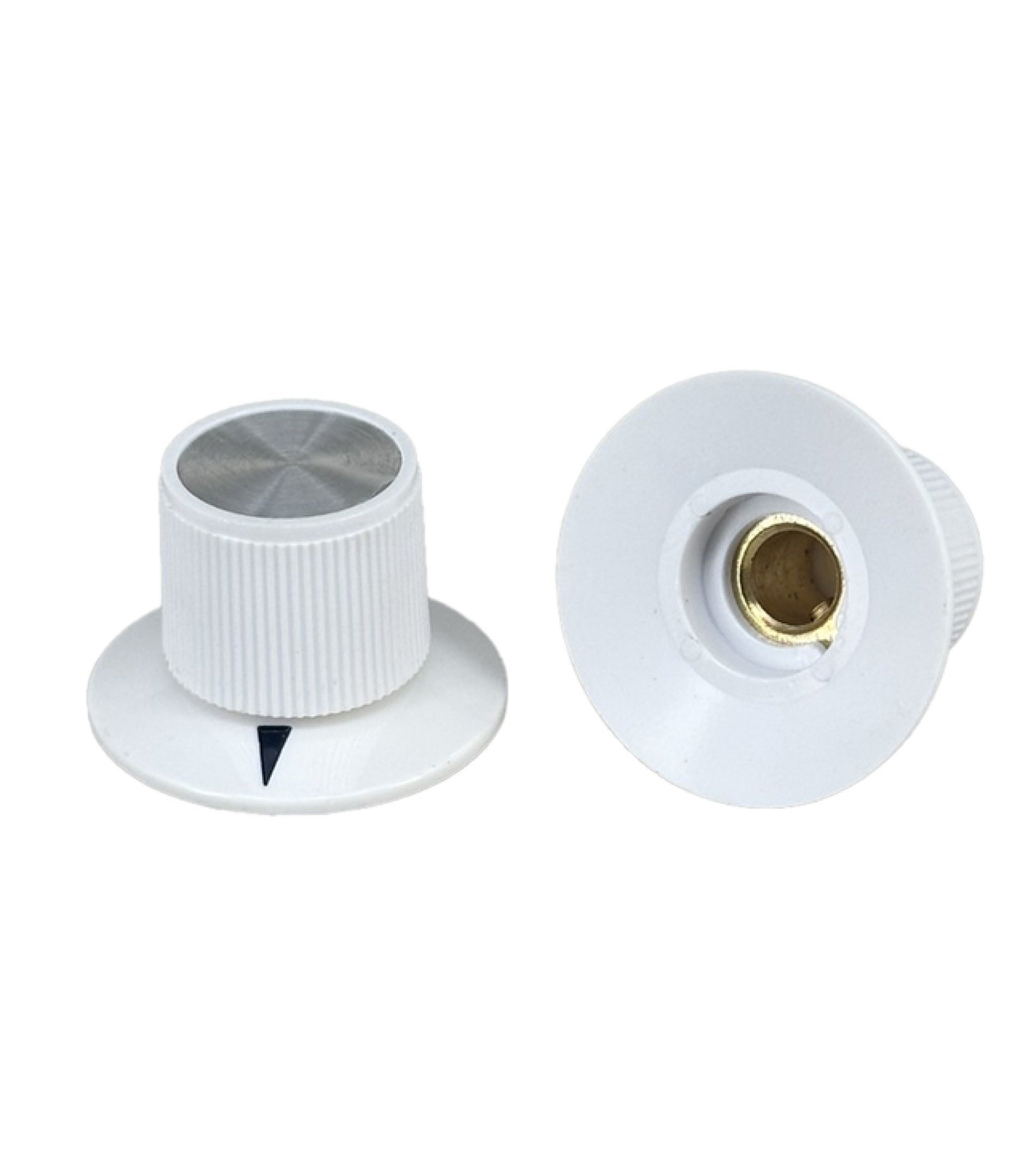 White Rogan knob 29x20mm Shaft 6.4mm