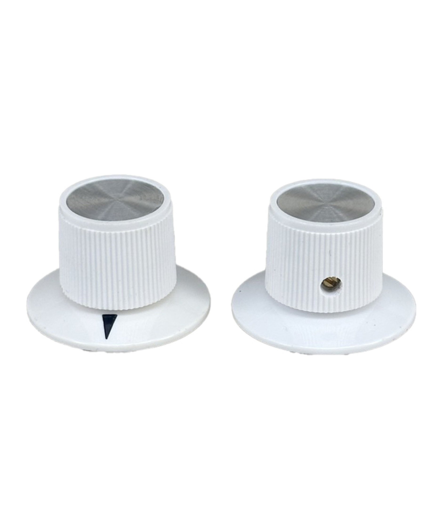 White Rogan knob 29x20mm Shaft 6.4mm
