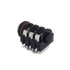 6.35mm 1/4" Stereo Insulated Switched Socket Jack Solder Lugs