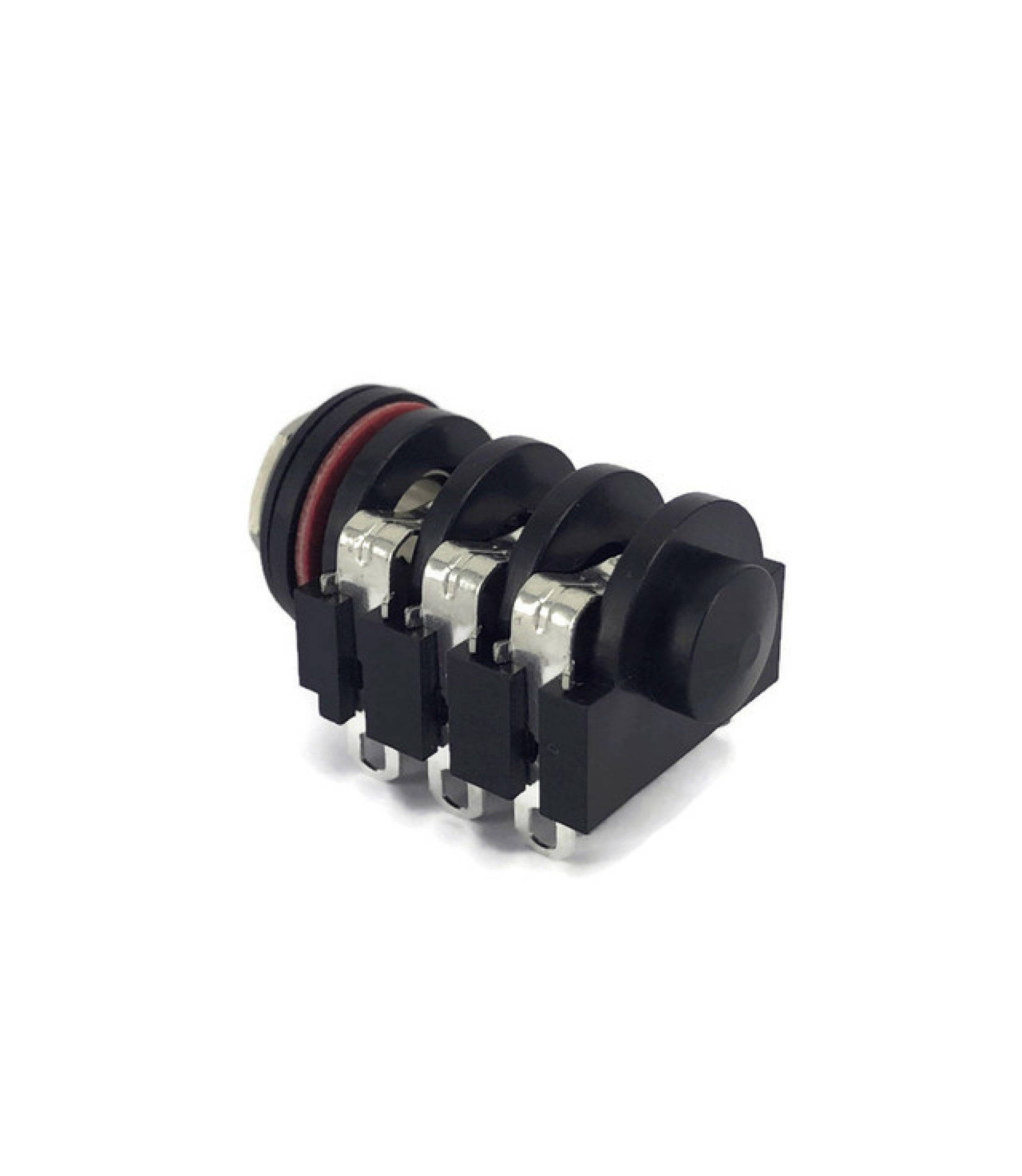 6.35mm 1/4" Stereo Insulated Switched Socket Jack Solder Lugs