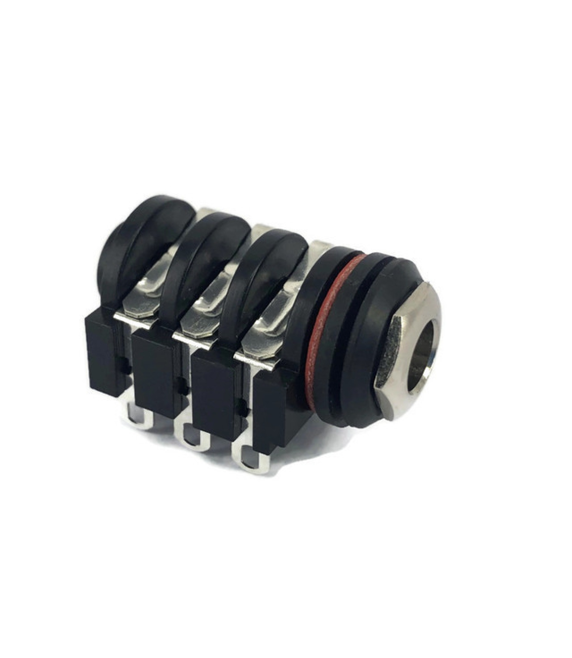 6.35mm 1/4" Stereo Insulated Switched Socket Jack Solder Lugs