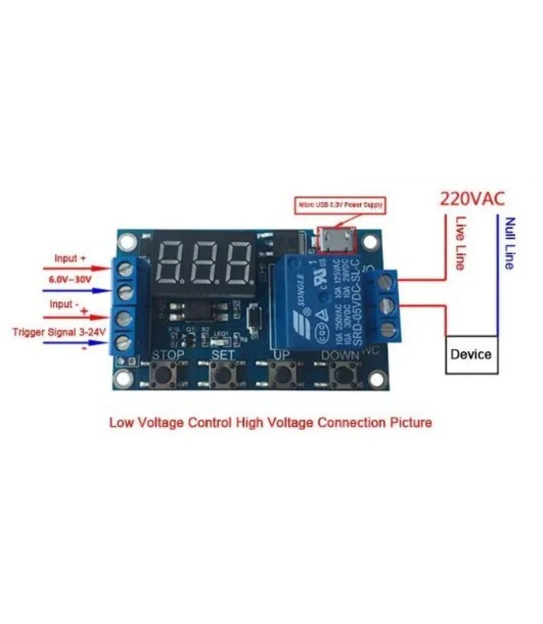 Switch Trigger Time delay Relay Module 6V-30V