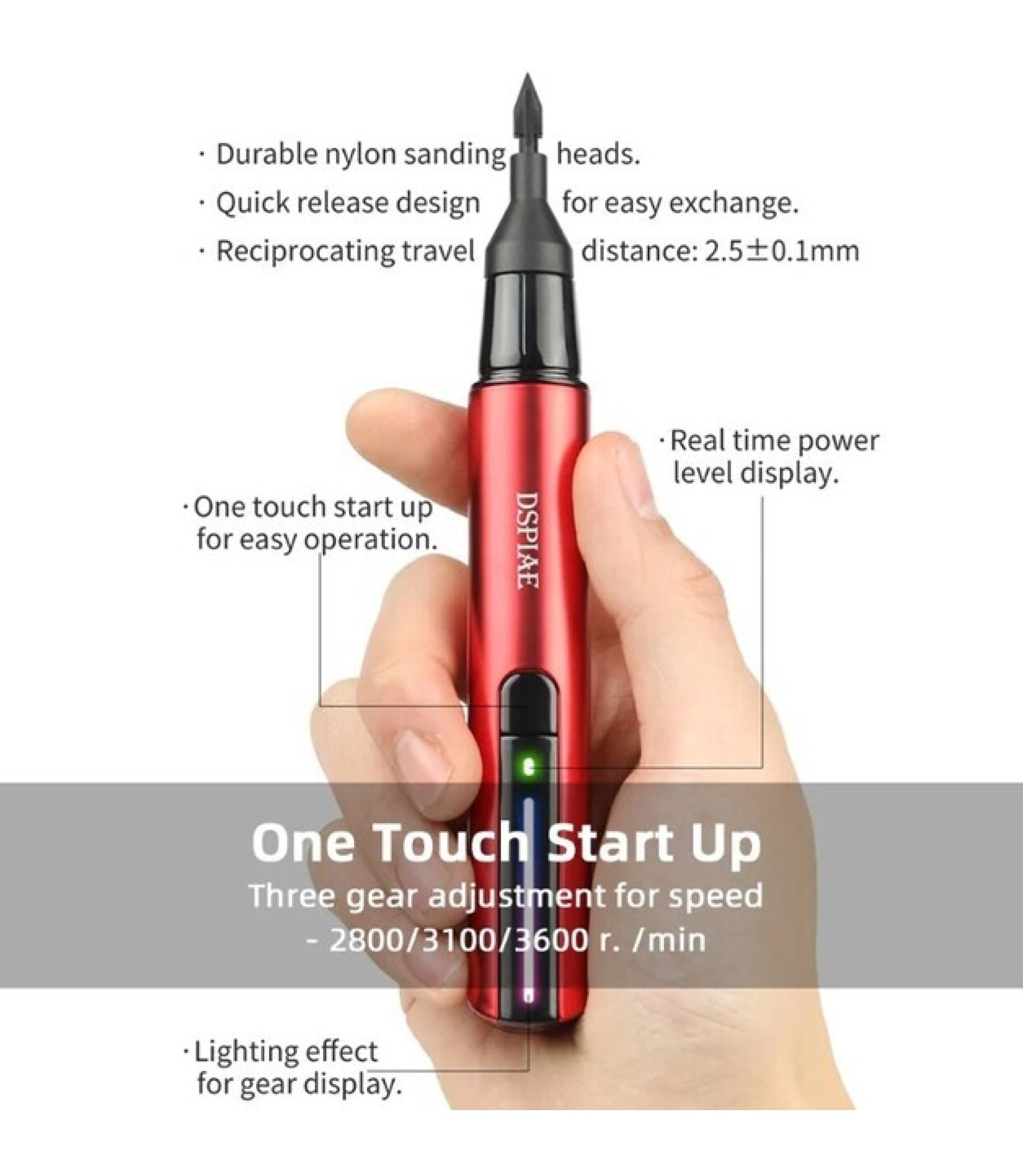 DSPIAE ES-A Piston Sander Electric Pen Plastic Model Set