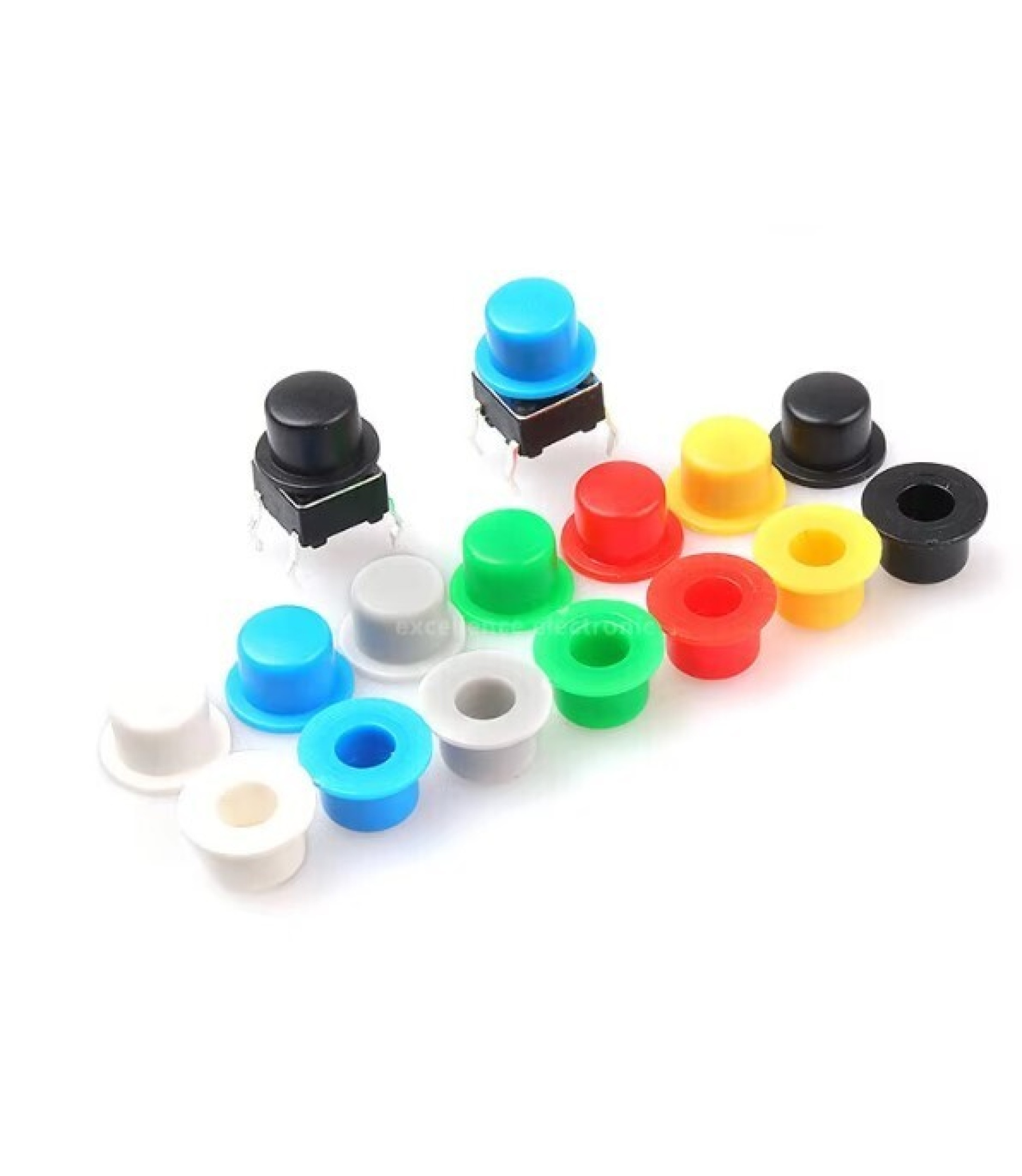 Tactile Switch Caps White Color 4.5x7.4mm Diameter 3.4mm