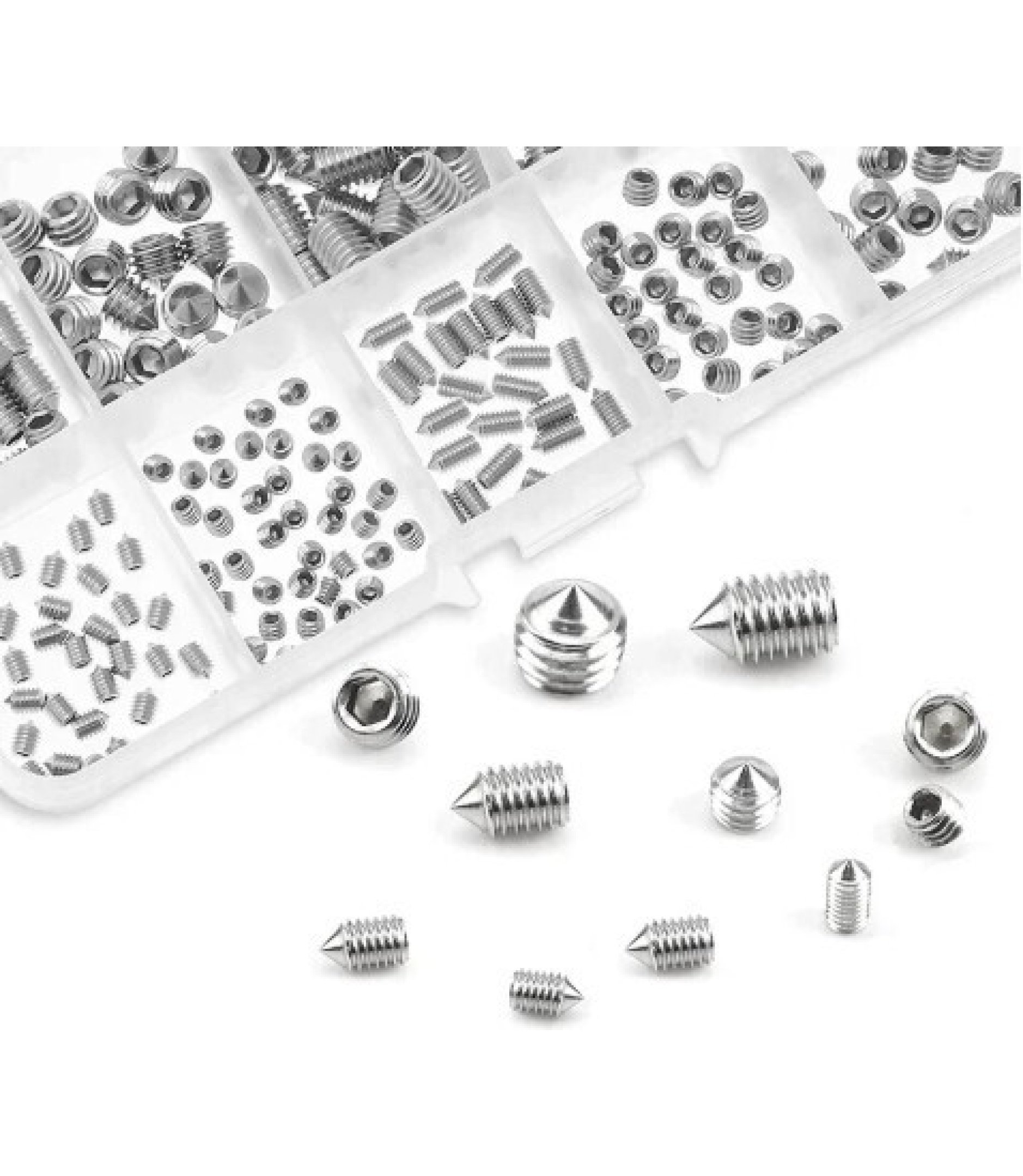 1 Set M3 M4 M5 M6 M8 Stainless steel 304 Hexagon Head screw Tapered End