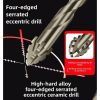 Four-edged eccentric drill bit 6/8/10mm Set