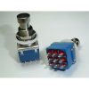 Electronic component image of 3PDT Stomp Footswitch Pedal for electronic musical equipment.