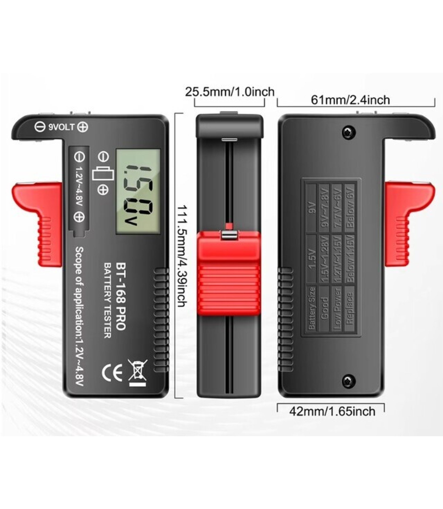 BT-168 PRO Battery Capacity Tester 1.2V to 4.8V