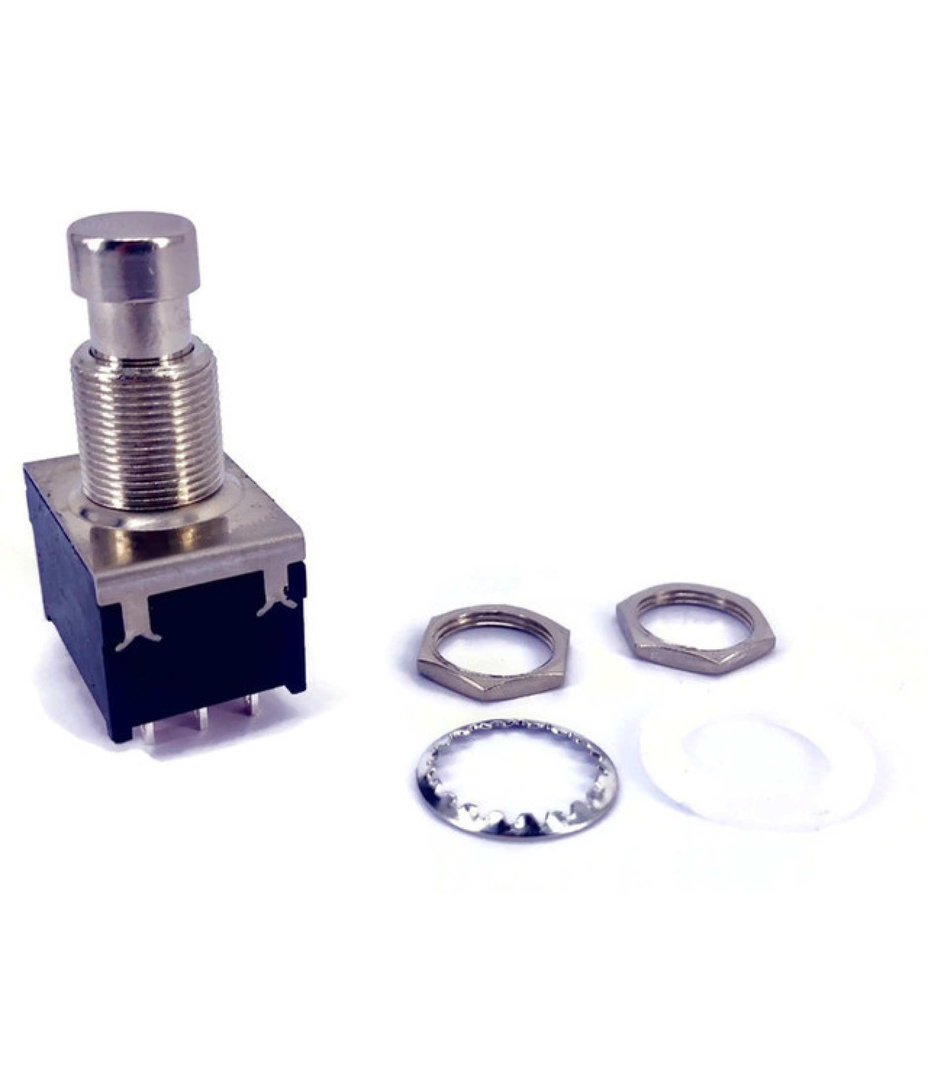 Electronic component image of 4PDT Stomp Foot Pedal Switch Latching for circuit design.
