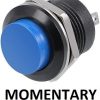 PUSH BUTTON SWITCH MOMENTARY Blue Color SPST 3A 250VAC