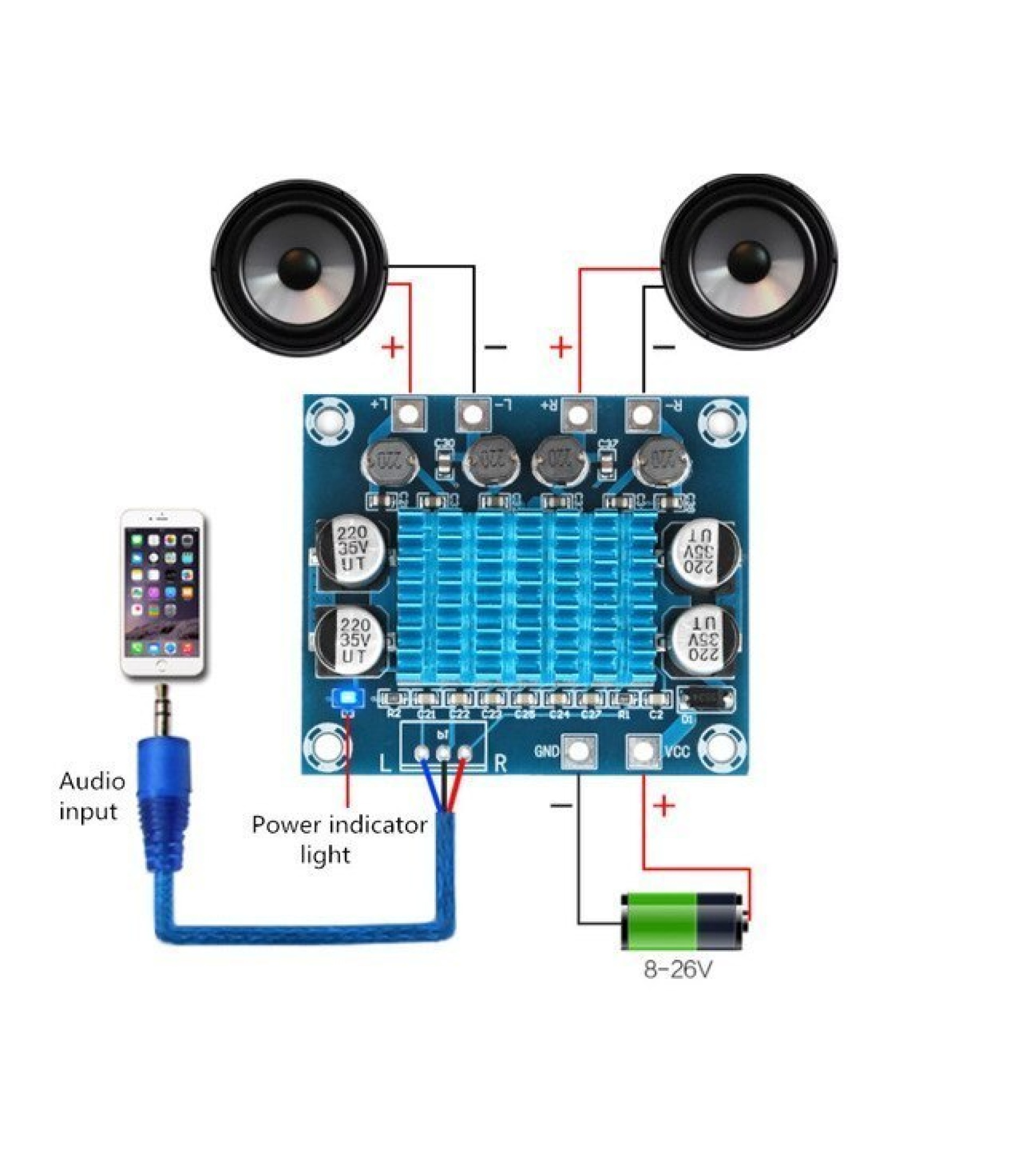 TPA3110 XH-A232 Digital Stereo Audio Power Amplifier Board