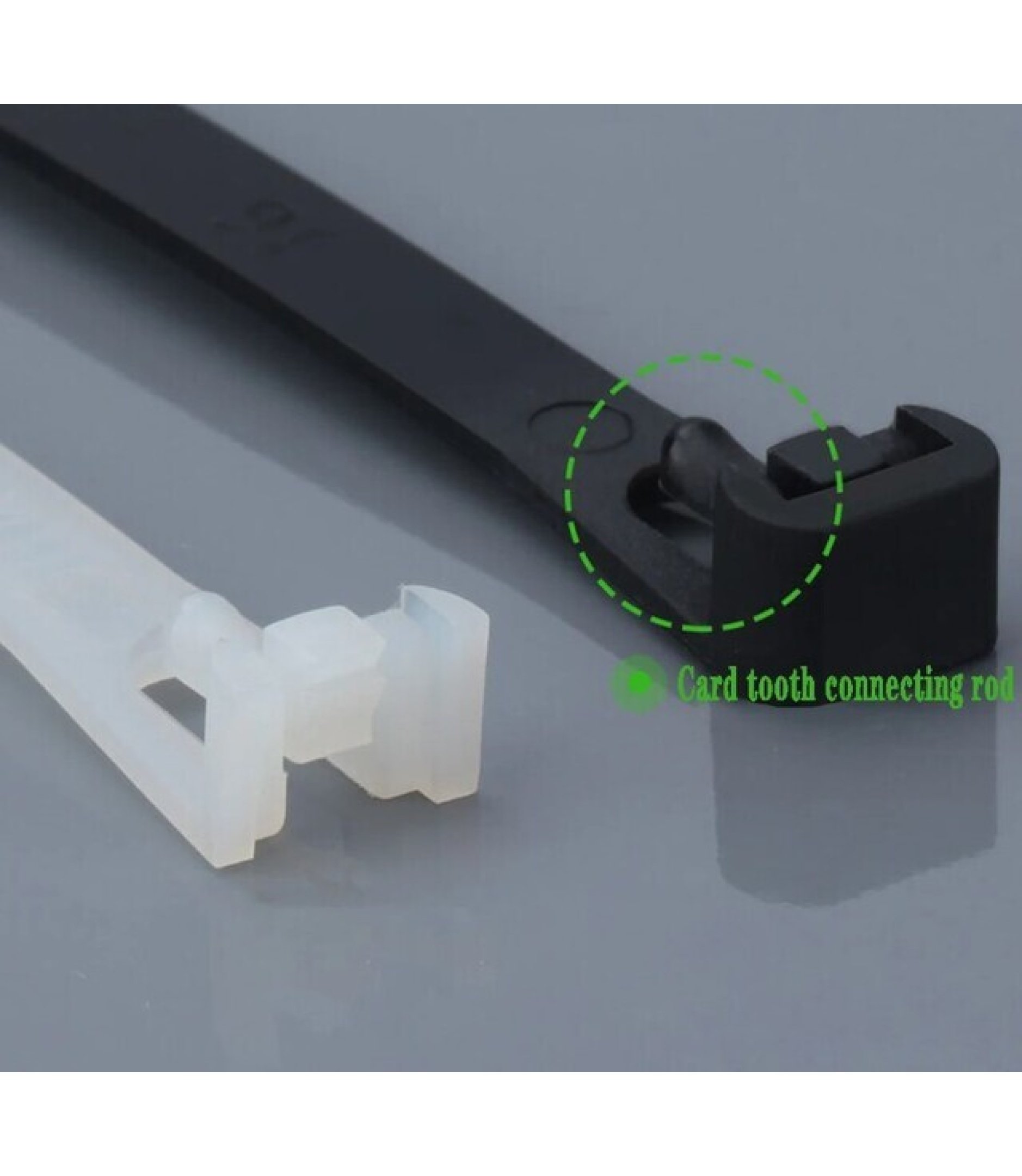 Removable Black Nylon Cable Ties 8mm 200mm 100PCS