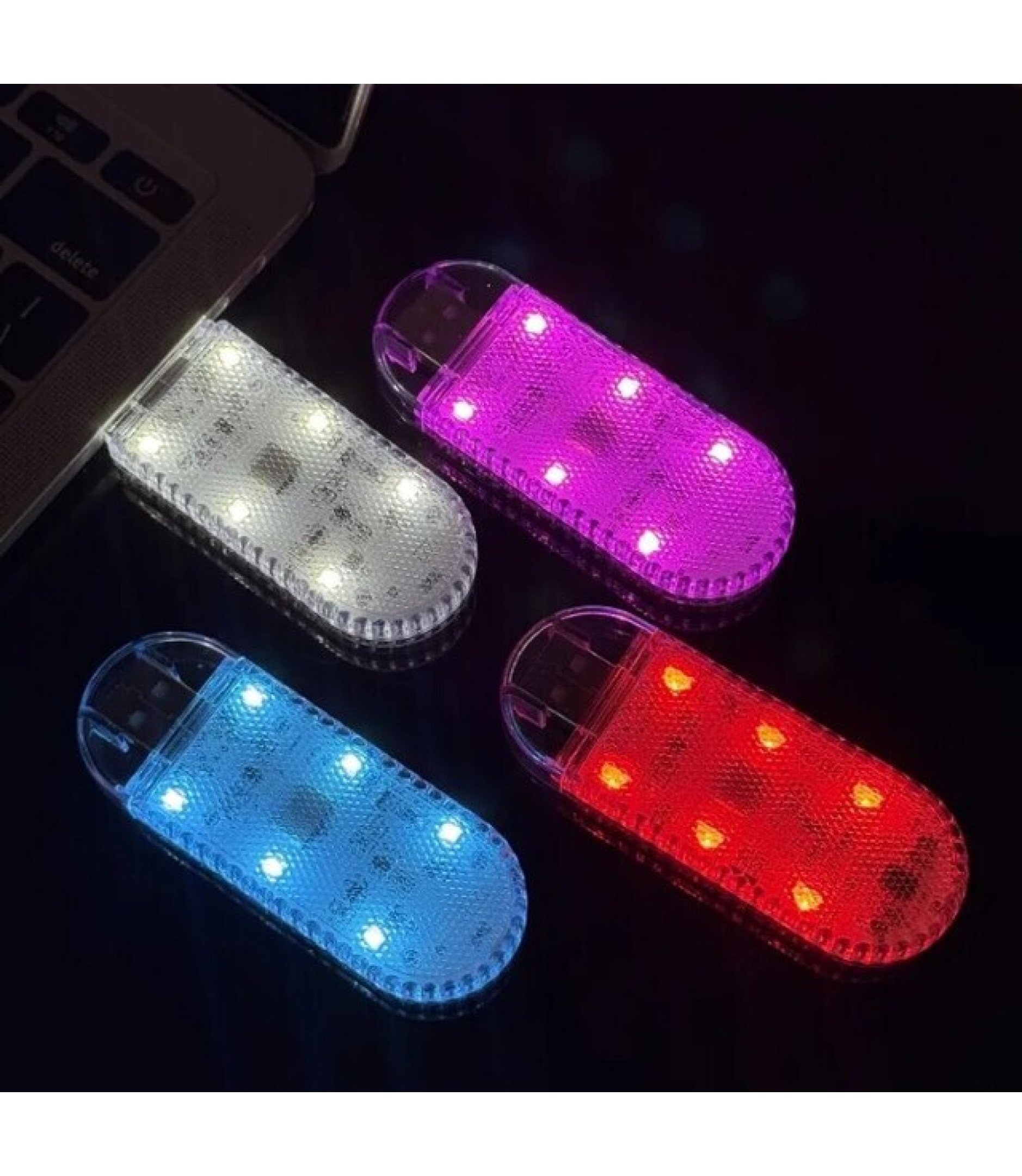 White LED Car Mini Touch Light USB