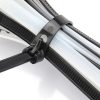 Removable Black Nylon Cable Ties 8mm 200mm 100PCS