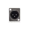 3 Pin XLR Male Panel Mount Chassis Socket