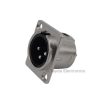 3 Pin XLR Male Panel Mount Chassis Socket