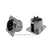 3 Pin XLR Male Panel Mount Chassis Socket