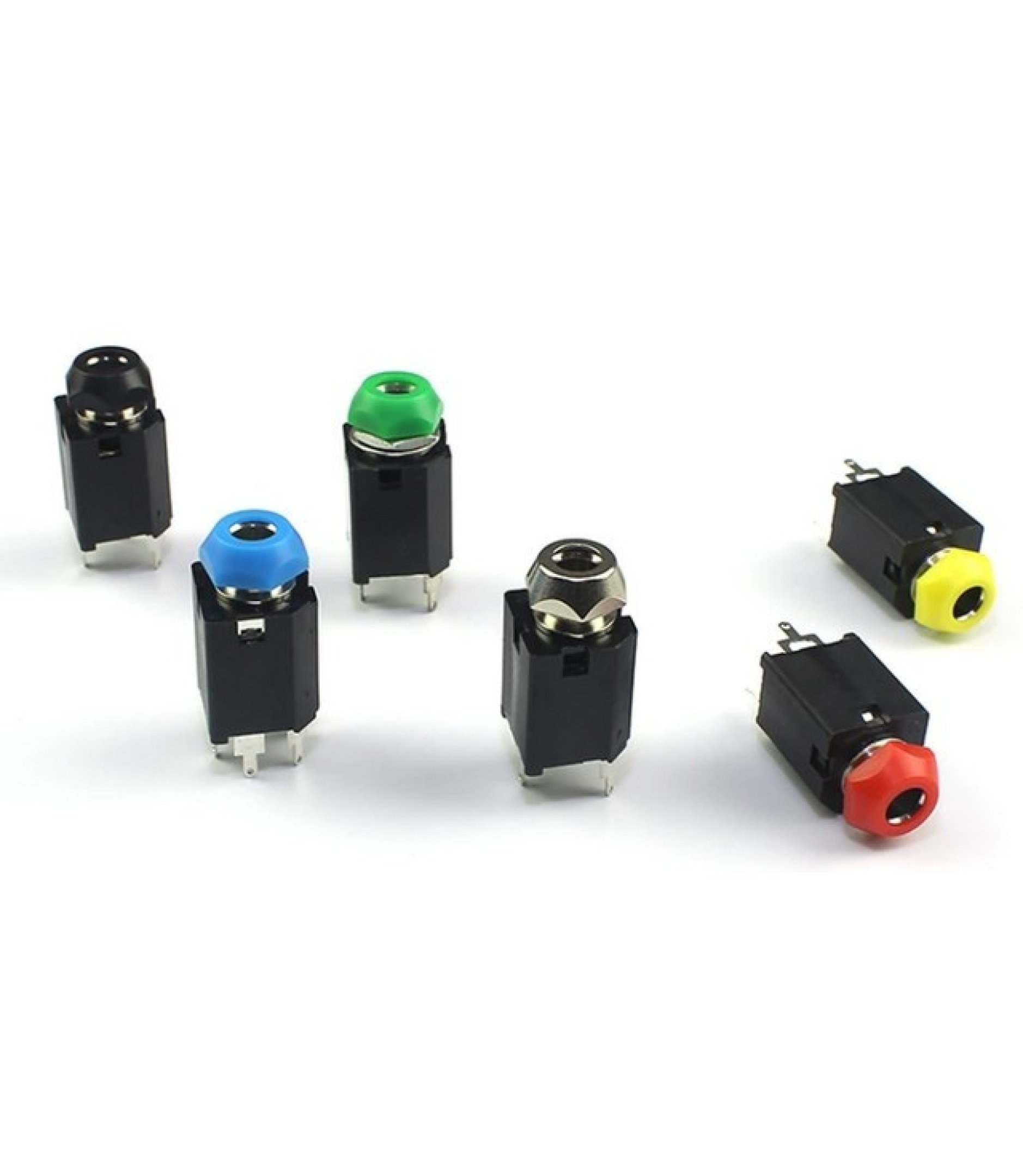 Red Nut Plastic For 6.35MM Phone Jack