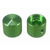 Knurled Aluminum Green Knob 13x15mm