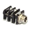 6.35mm 1/4" Stereo Insulated Switched Cylindrical Socket Jack PCB Pins