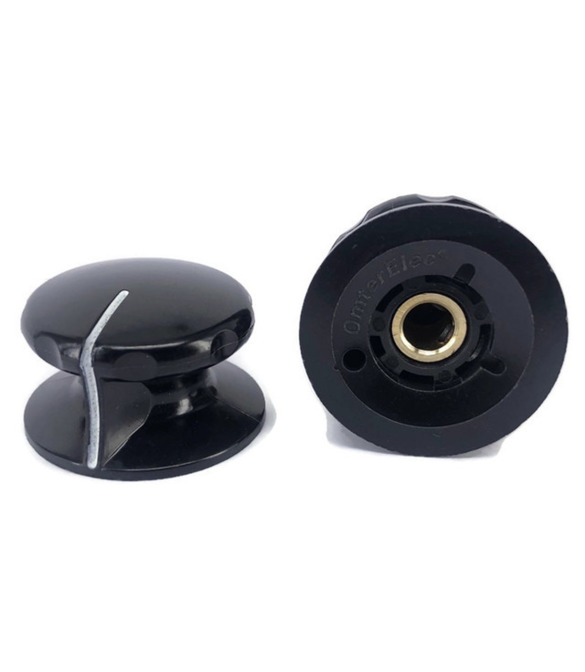 6540-2.jpg Bakelite Knob Fester RCA black 22mm Shaft 6.4mm