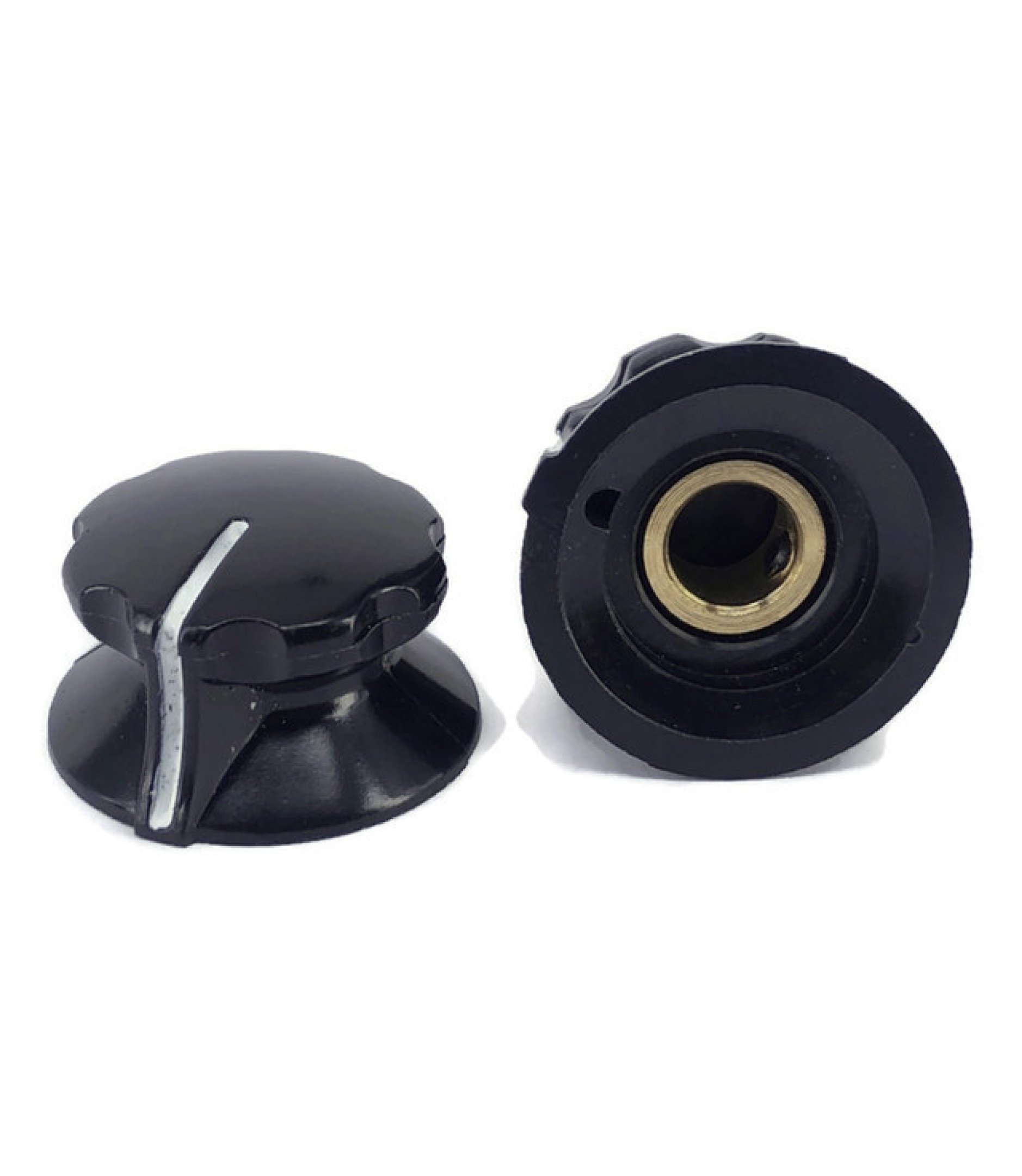 Bakelite Knob Fester RCA black 26mm Shaft 6.4mm