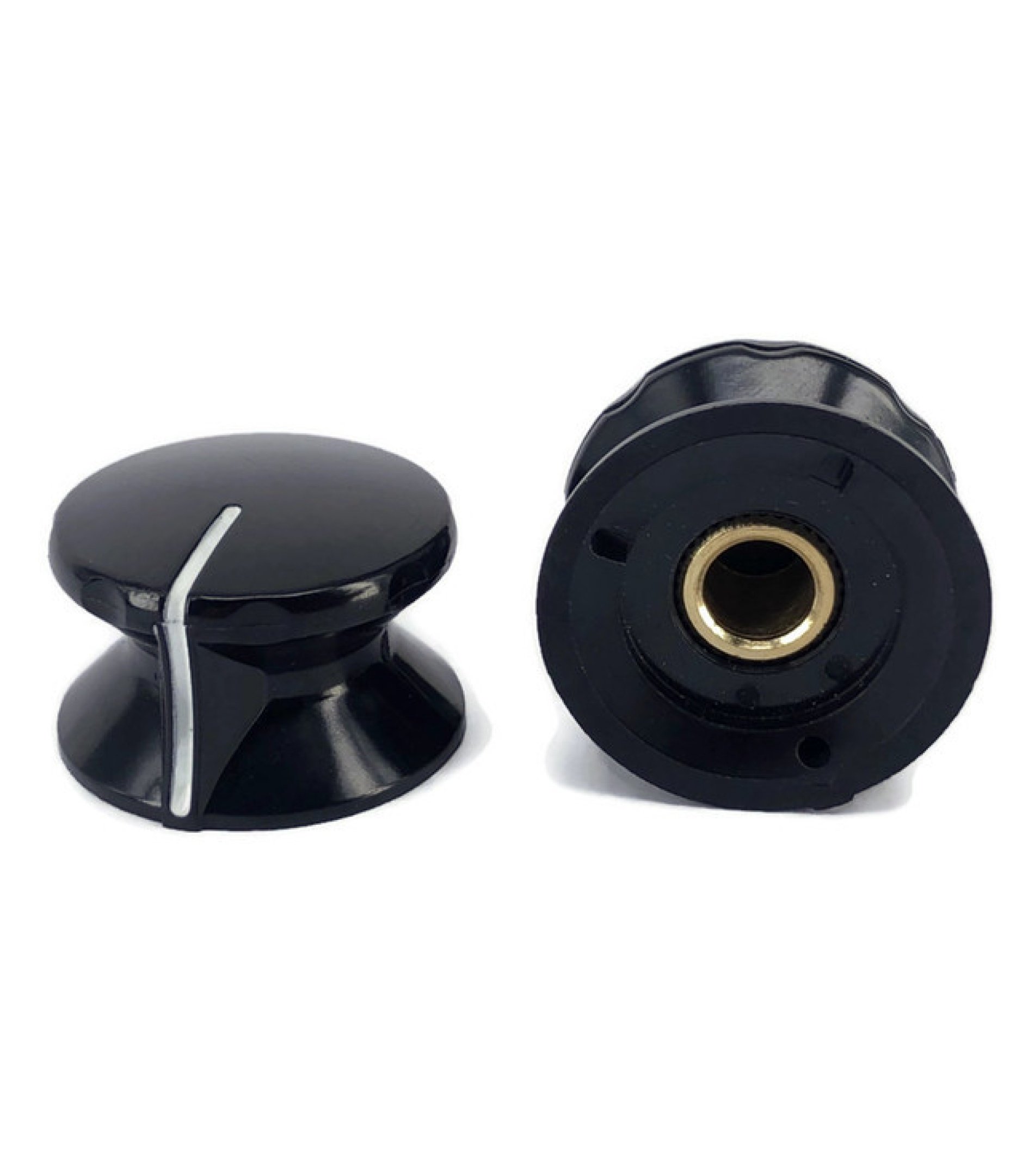 Bakelite Knob Fester RCA black 33mm Shaft 6.4mm