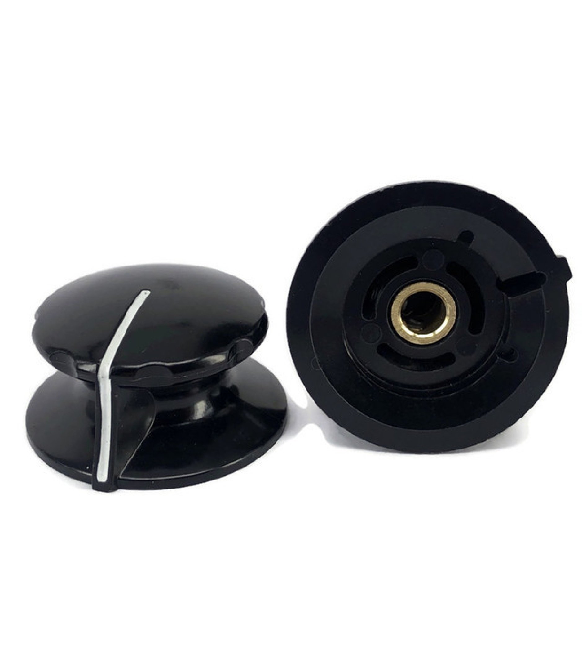 Bakelite Knob Fester RCA black 40mm Shaft 6.4mm